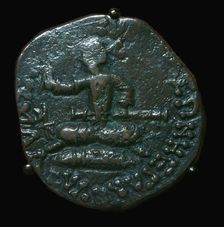 Bronze coin of the Scythian king Azes I, 1st century BC