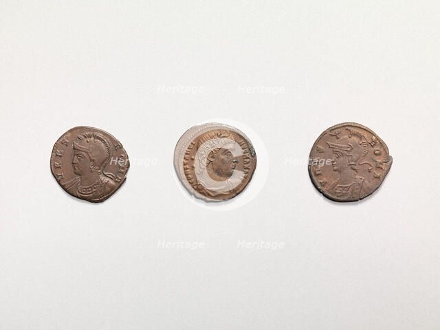 Bronze Coins, Coptic, 4th-7th century. Creator: Unknown.