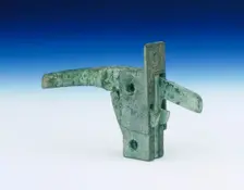 Bronze crossbow trigger mechanism with gold inlays, Eastern Zhou dynasty, China, 4th-3rd century BC. Creator: Unknown