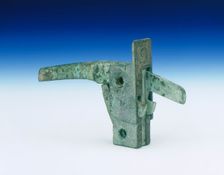 Bronze crossbow trigger mechanism with gold inlays, Eastern Zhou dynasty, China, 4th-3rd century BC