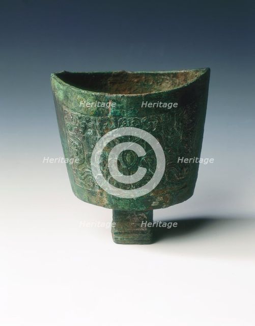 Bronze duo bell with dragon decoration, Eastern Zhou dynasty, China, 6th-early 5th century BC. Creator: Unknown.