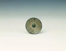 Bronze dagger pommel, Late Warring States, China, 3rd century BC. Creator: Unknown