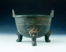 Bronze ding with tortoise shell diaper pattern, Ming dynasty, China, 1528. Creator: Unknown