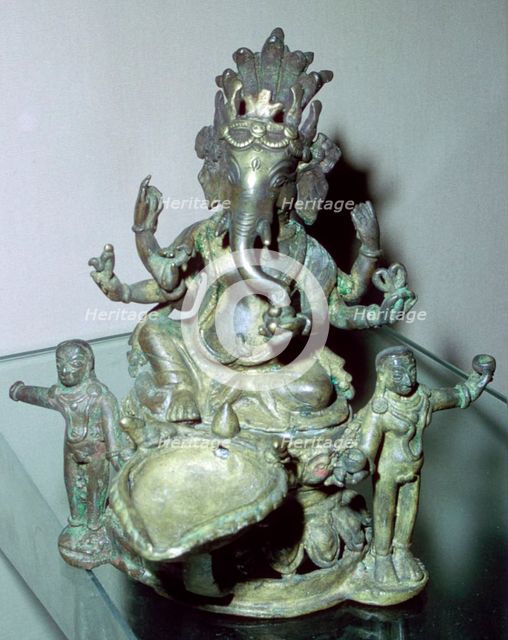 Bronze figure of the Hindu god Ganesh. Artist: Unknown