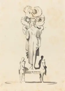 Bronze Figure of Minerva, Found in the Barrow of Achilles, published 1829. Creator: W Walton