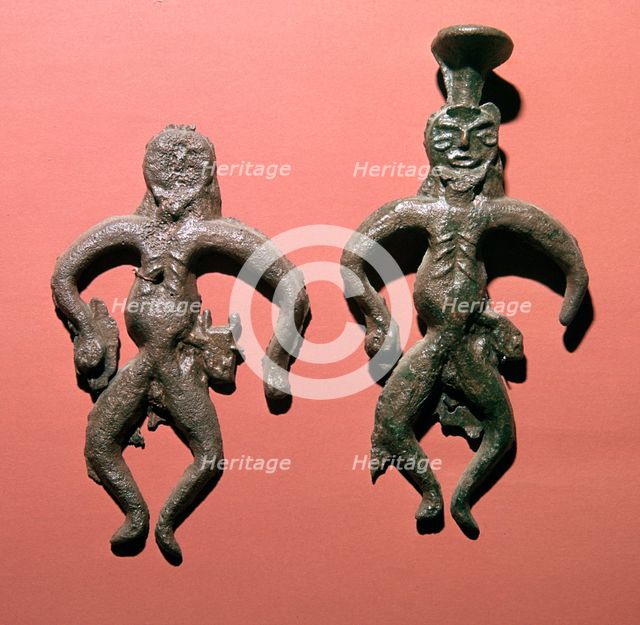 Bronze figures from the steppe-lands of Russia. Artist: Unknown