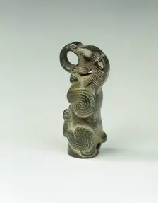 Bronze finial in the shape of an animal, Eastern Zhou dynasty, China, 5th century BC. Creator: Unknown