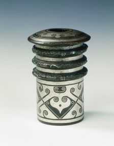 Bronze fitting with silver inlays, Eastern Zhou dynasty, China, 4th-3rd century BC