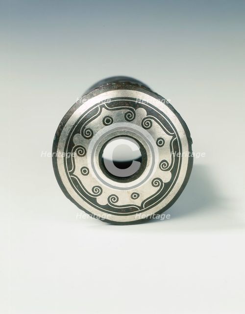 Bronze fitting with silver inlays, Eastern Zhou dynasty, China, 4th-3rd century BC. Artist: Unknown