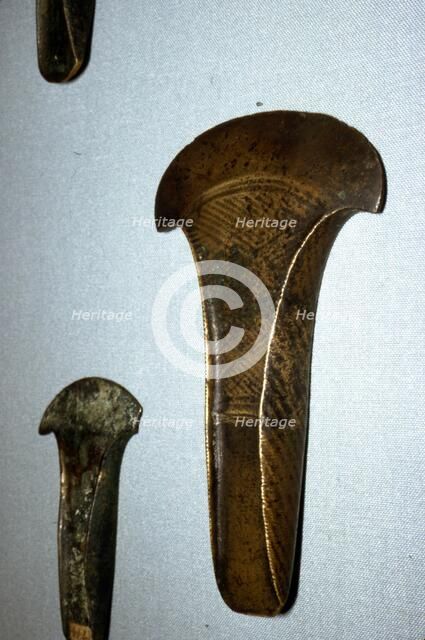 Bronze Flanged Axe from a hoard at Arreton Down, Isle of Wight, c1600BC-1400BC. Artist: Unknown.