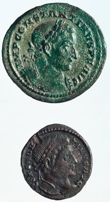 Bronze folli of Constantine I, c307-c324 AD. Creator: Unknown