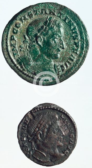 Bronze folli of Constantine I, c307-c324 AD. Creator: Unknown.