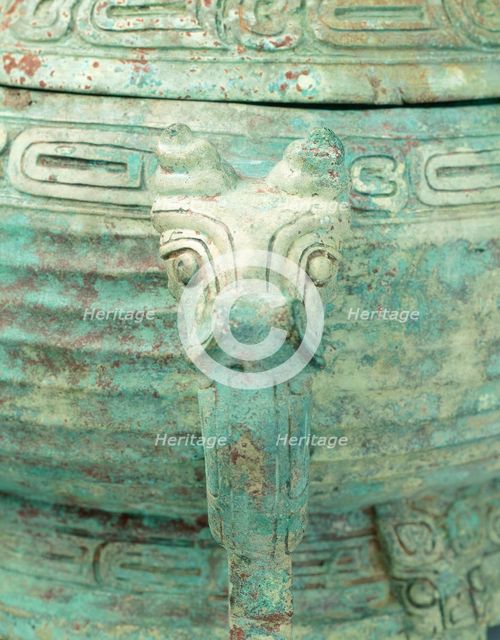 Bronze gui with animal head handles, late Western Zhou dynasty, China, 9th-8th century BC. Creator: Unknown.