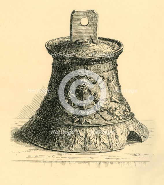 Bronze hand bell, c1530-c1570, (1881).  Creator: W E Mackaness.