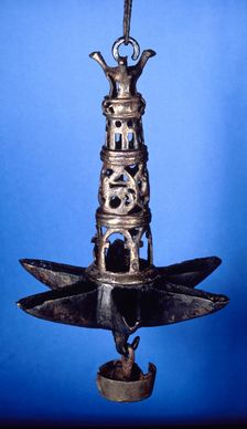 Bronze Hanging Lamp. Creator: Unknown
