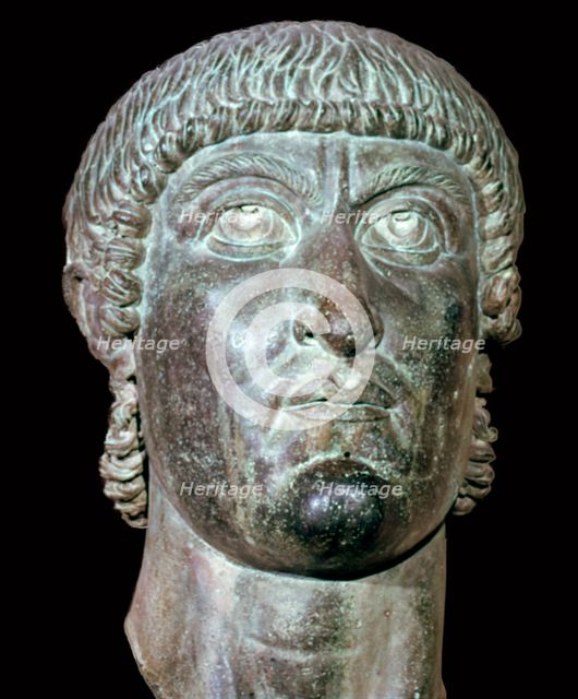 Bronze head of Constantine I, 3rd century BC. Artist: Unknown