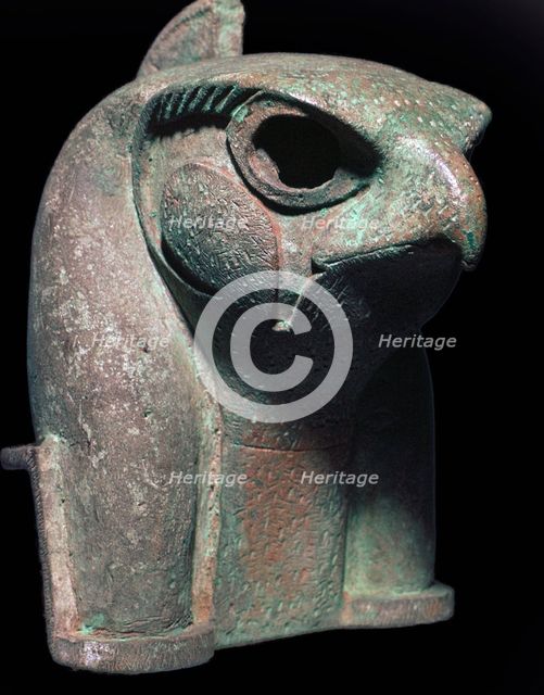 Bronze head of the Egyptian god Ra. Artist: Unknown