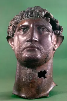 Bronze head of the Emperor Hadrian, 2nd century AD