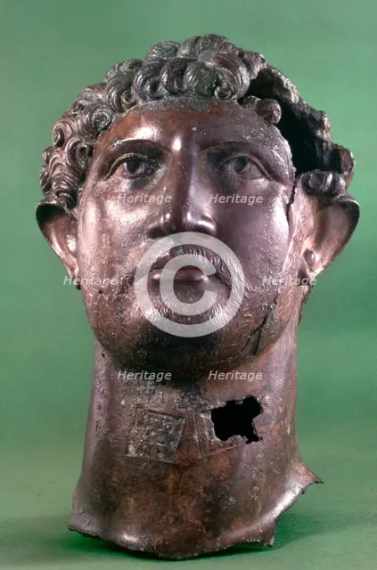 Bronze head of the Emperor Hadrian, 2nd century AD. Artist: Unknown
