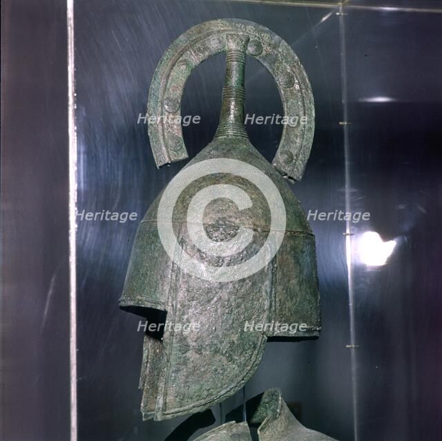 Bronze Helmet of Hoplite, 7th century BC. Artist: Unknown.