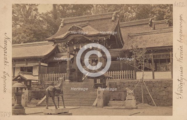 Bronze Horse Buddhist temple, Nagasaki, Japan, 1870-1900.  Creator: Ueno Hikoma.