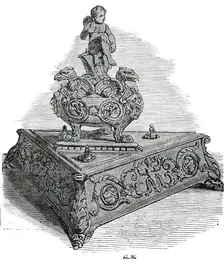 Bronze Inkstand - 16th Century, 1850. Creator: Unknown