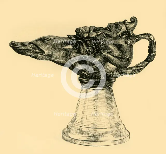 Bronze lamp, 19th century?, (1881). Creator: M Sullivan.