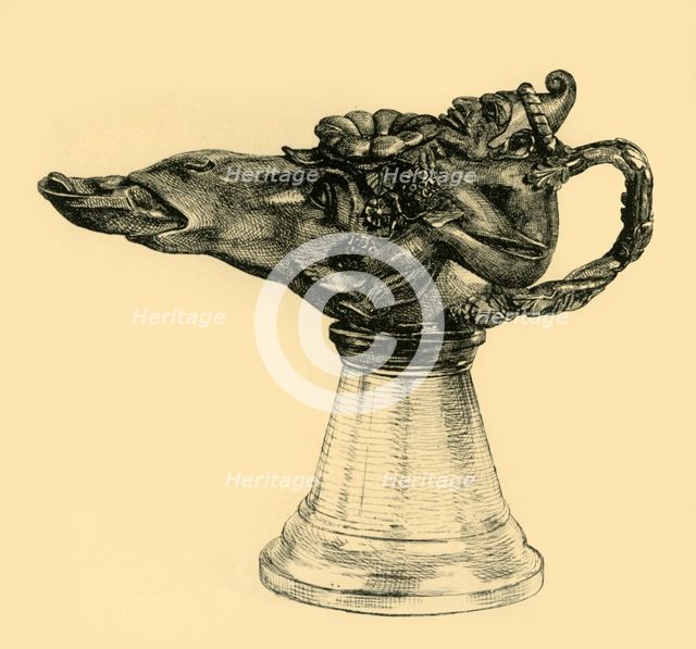 Bronze lamp, 19th century?, (1881). Creator: M Sullivan.