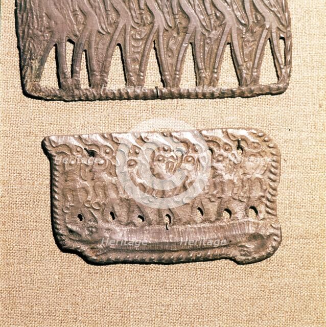 Bronze Plaque from Kama River Tribes, USSR, 3rd century BC-8th century.  Artist: Unknown.