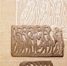 Bronze Plaque, illustrating Shamanism and Magic, Kama River Area, USSR, 3rd century BC-8th century
