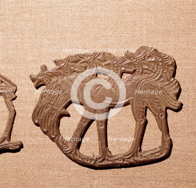Bronze Plaque, Kama River Tribes Mircaulous Image of Wilde Beast, 3rd century BC-8th century. Artist: Unknown.