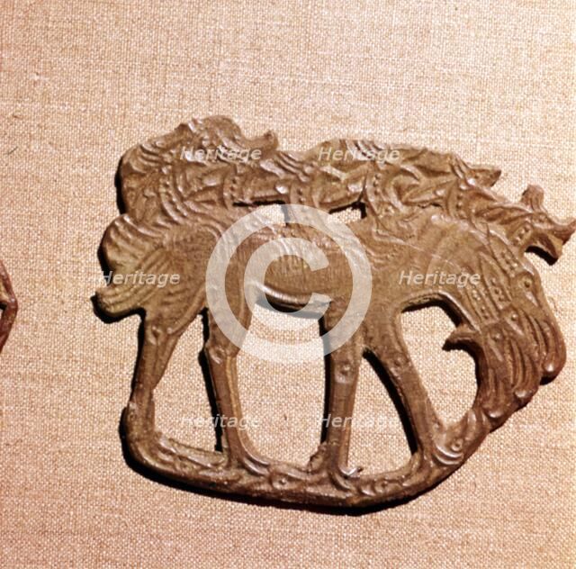 Bronze Plaque, Kama River Tribes Mircaulous Image of Wilde Beast, 3rd century BC-8th century.   Artist: Unknown.