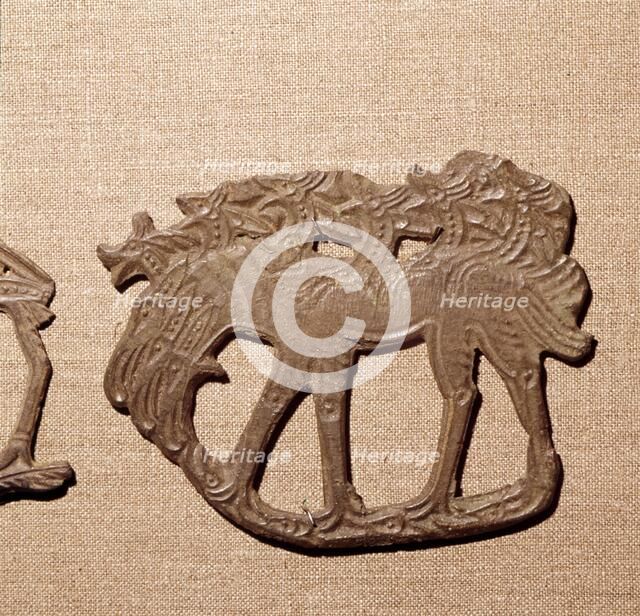 Bronze Plaque, Kama River Tribes Mircaulous Image of Wilde Beast, 3rd century BC-8th century. Artist: Unknown.