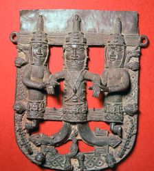 Bronze plaque of the Oba of Benin in his divine aspect