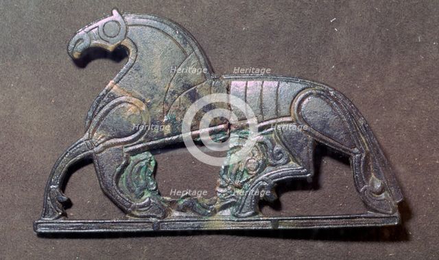 Bronze plaque of a horse, 5th-9th century.