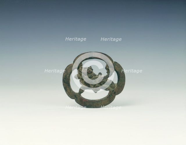 Bronze quadrafoil fitting, Tang to Northern Song dynasty, China, 8th-11th century. Artist: Unknown