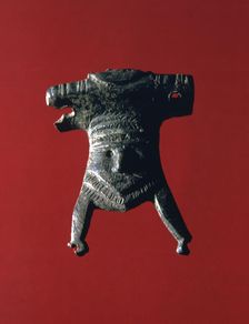 Bronze rivet, human figure shaped, of a furniture from Pamplona