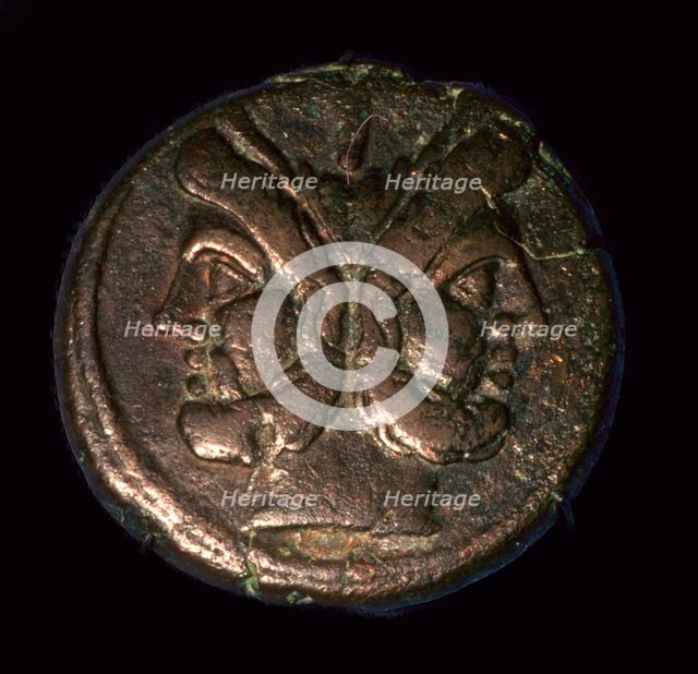 Bronze Roman republican As, 1st century. Artist: Unknown