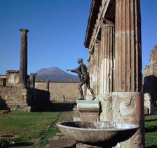 Bronze statue at temple of Apollo in Pompeii, 1st century. Creator: Unknown