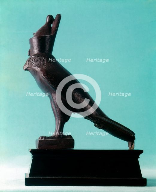 Bronze statue of the Egyptian God Horus, 26th (Saite) Dynasty, Ancient Egypt, 664-525BC. Artist: Unknown
