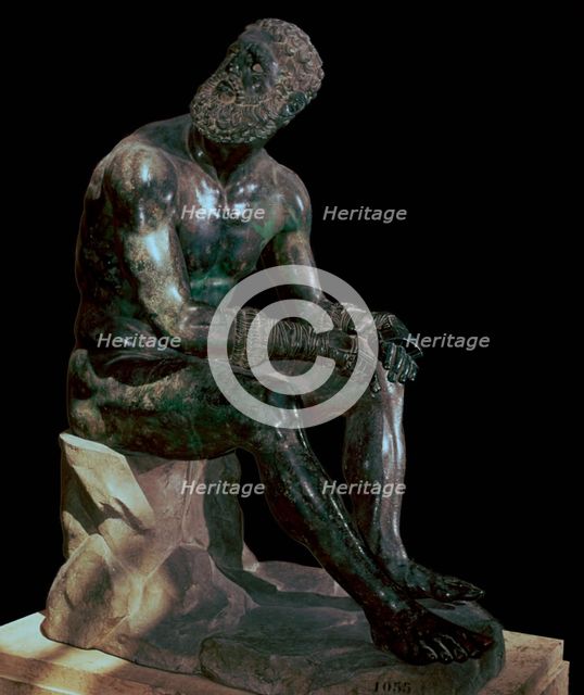Bronze statue of a boxer. Artist: Unknown