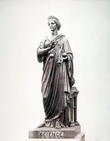 Bronze statue of Science, located on the north parapet of Holborn Viaduct, London, 1869. Artist: Henry Dixon