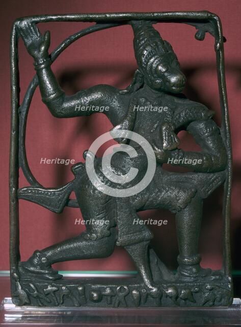 Bronze statuette of the god Hanuman, 11th century. Artist: Unknown