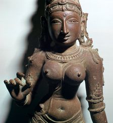 Bronze statuette of Parvati, the consort of Siva, 14th century