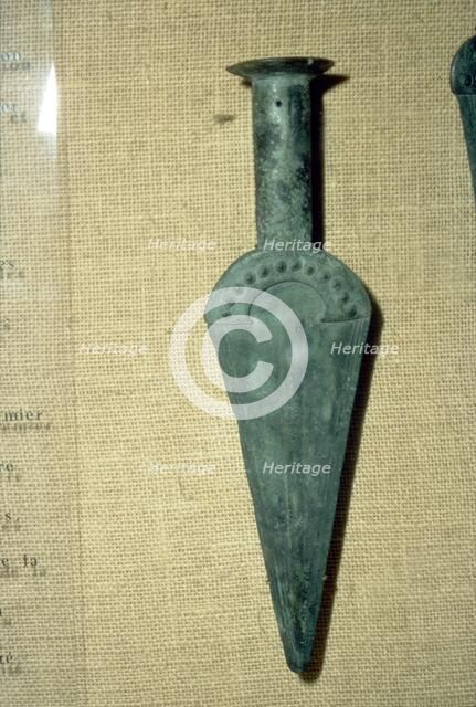 Bronze Sword from hoard found in Abruzzi region, Italy, 1800-1500 BC. Artist: Unknown.