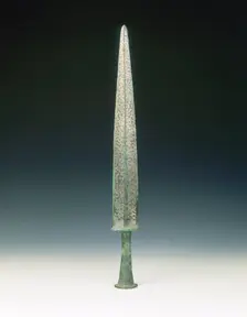 Bronze sword with silvery spots, Eastern Zhou dynasty, 3rd century BC. Creator: Unknown