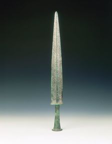 Bronze sword with silvery spots, Eastern Zhou dynasty, 3rd century BC. Creator: Unknown