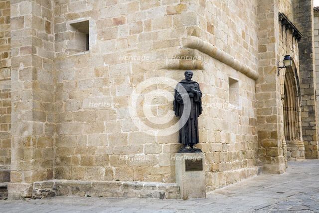 Bronze sculpture of San Pedro de Alcantara, Caceres, Spain, 2007. Artist: Samuel Magal