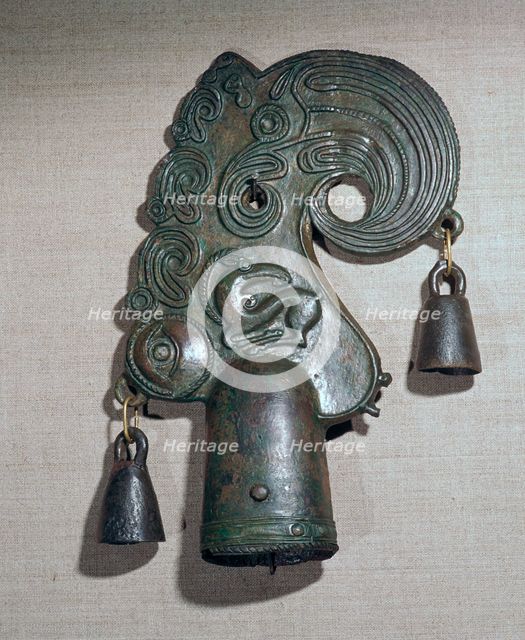 Bronze Scythian pole-top in the early style with later developments. Artist: Unknown