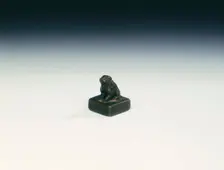 Bronze seal with hare-like finial, China, Ming dynasty (1368-1644) or earlier. Creator: Unknown